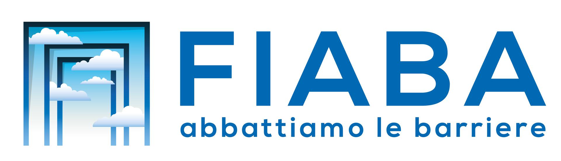 Logo di FIABA Onlus con la scritta ''abbattiamo le barriere'' 
